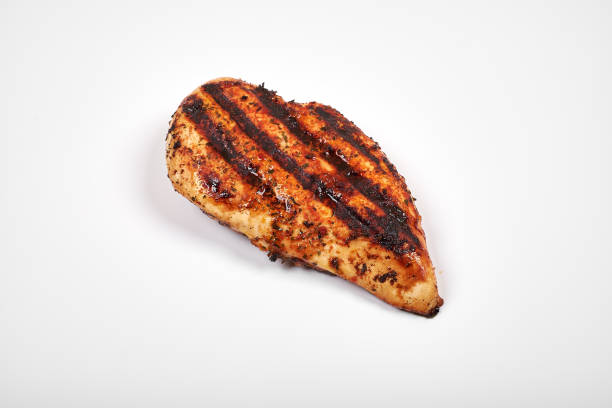 istock Chicken meat. Grilled fillet pieces isolated on white background. 905401688