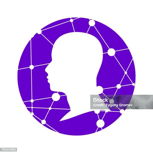 Profile Of The Head Of A Man Stock Illustration - Download Image Now - Anxiety, Biology, Biomedical Illustration