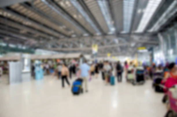 istock Blurred background people Airport 905404812