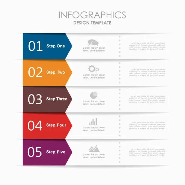 Vector illustration of Infographic template. Vector illustration.