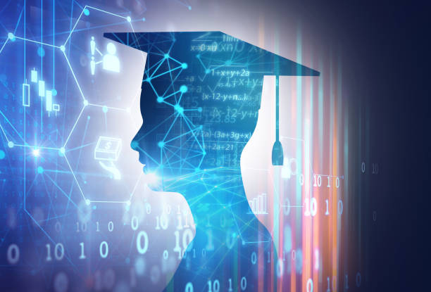 istock 3d rendering of virtual human silhouette on technology background illustration 905404956