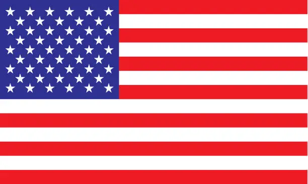Vector illustration of American Flag
