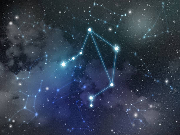 Libra constellation star Zodiac stock photo