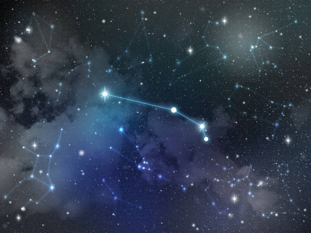 aries constellation star zodiac - aries imagens e fotografias de stock