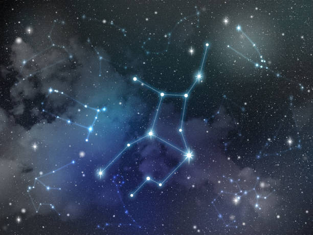 Virgo constellation star Zodiac stock photo