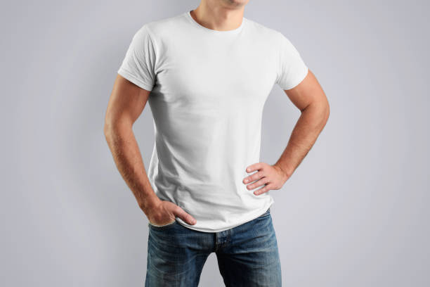 istock Mockup  white cotton T-shirt on a young guy 905412998