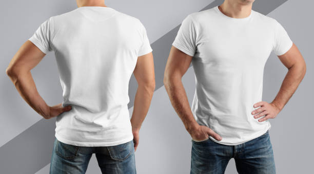 istock Mockup  for the design of clothes. Young man, front view and back, 905413046