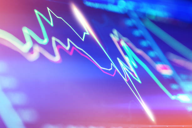 istock Financial charts at digital display 905421944