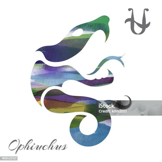 Zodiac Sign Ophiuchus Stock Illustration - Download Image Now - Abstract,  Animal, Animal Wildlife - iStock