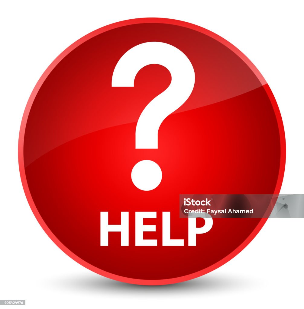 Help Icon Round Help Elegant Red Round Button Stock Illustration - Download Image Now ...