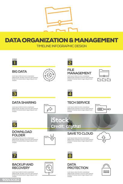 Organisation Management Data Data Organization And Management Infographic Design Template Stock ...