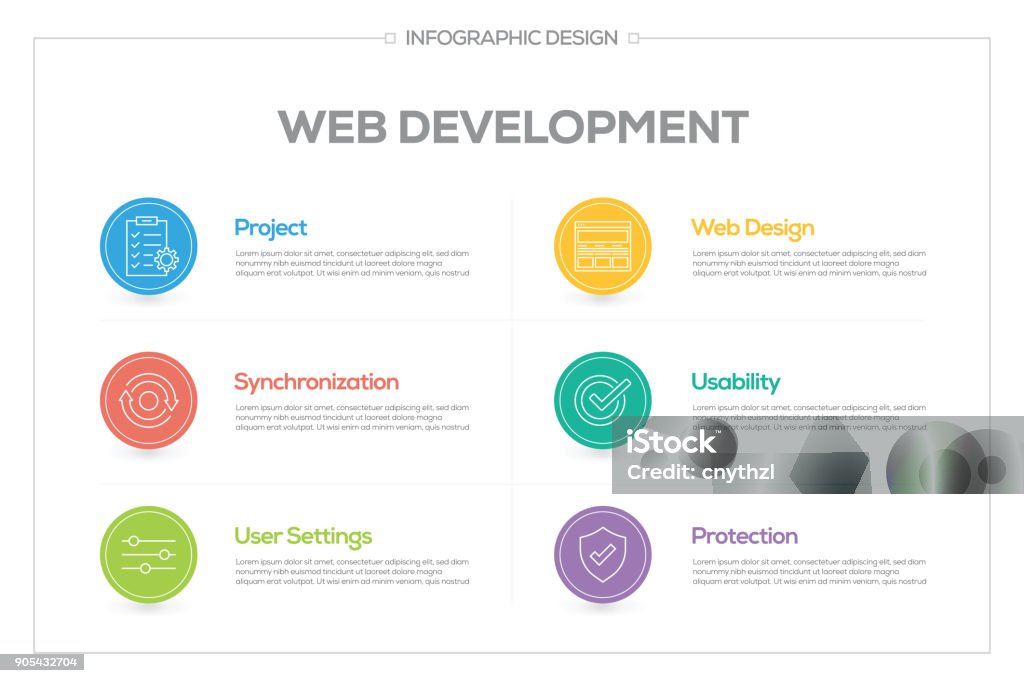 Fact File Web Development Web Development Infographic With 6 Options Steps Or Processes Stock ...