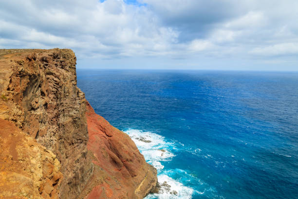 istock Beautiful coast with high cliffs on Madeira island, Portugal 905433426