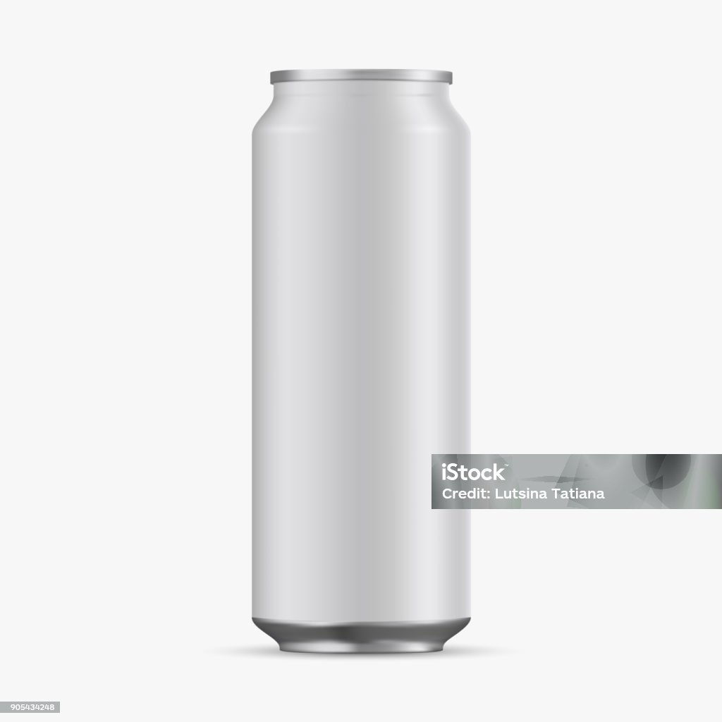 Aluminum Cans Empty 500ml on white background. Aluminum Cans Empty 500ml on white background. Realistic 3d vector of empty aluminum cans for beer, juice, water, lemonade for your design Can stock vector