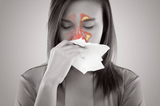Women Feeling Unwell And Sinus