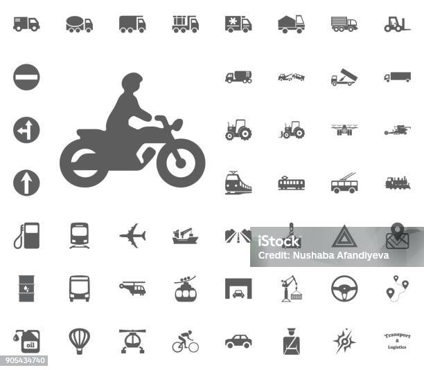 Motobyke Icon Transport And Logistics Set Icons Transportation Set Icons Stock Illustration - Download Image Now