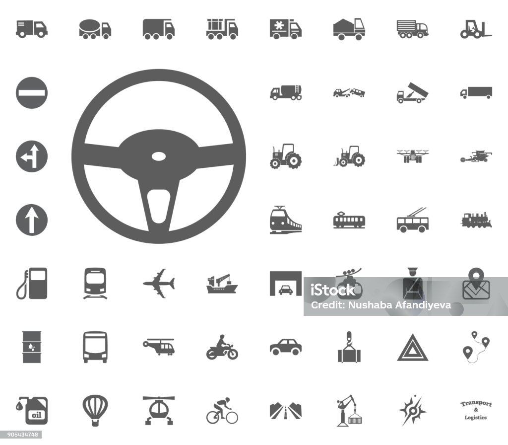 Rudder icon. Transport and Logistics set icons. Transportation set icons Rudder icon. Transport and Logistics set icons. Transportation set icons. 4x4 stock vector