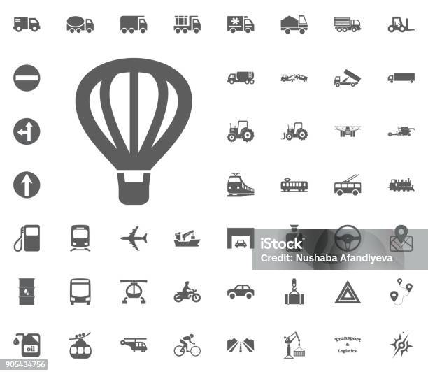 Air Balloon Icon Aerostat Icon Transport And Logistics Set Icons Transportation Set Icons Stock Illustration - Download Image Now
