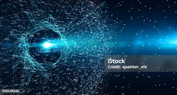 Block Chain Network Stock Photo - Download Image Now - Blockchain, Big Data, Finance