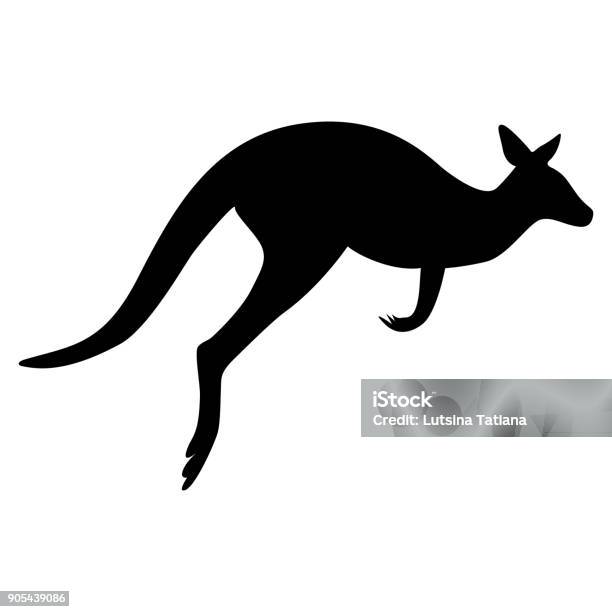 Symbole De Kangourou Daustralie Vecteurs libres de droits et plus d'images vectorielles de Kangourou - Kangourou, Australie, Bébé kangourou