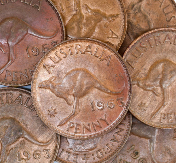 istock Australian Penny Coin - 1963 905443490