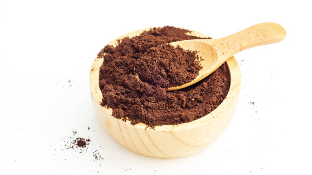 istock Roasted and ground coffee on a white background. 905449012