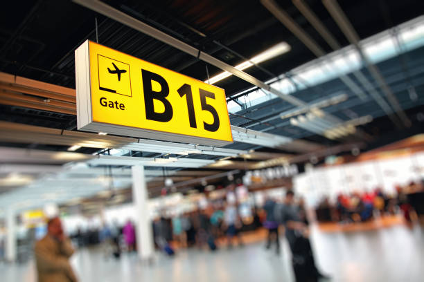 istock Amsterdam Airport Schiphol information sign, Netherlands 905454000