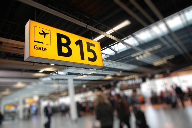 istock Amsterdam Airport Schiphol information sign, Netherlands 905454134
