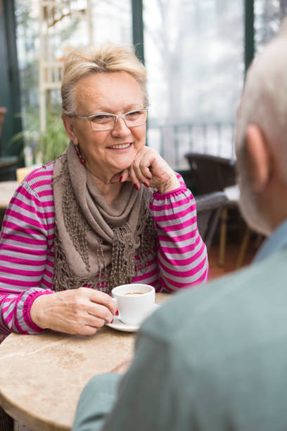 istock Senior couple enjoing in morning coffee 905457336