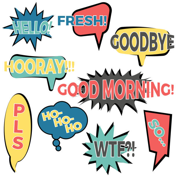 istock Set of nine cartoon comic balloon speech bubbles in flat style 905460594