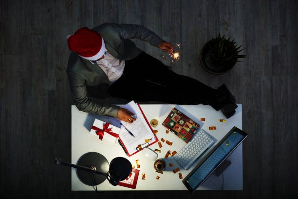 istock Christmas Eve Celebration at Workplace 905467456