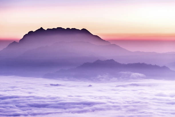 istock Beautiful misty morning view. 905471680