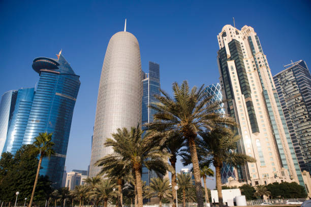 Doha Skyscrapers along the Corniche, Qatar