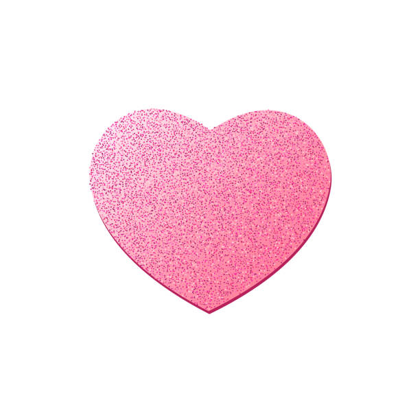 istock Pink heart from glitters isolated on white background. Happy Valentines Day. Luxury heart. Graphic element for your design. Vector 905474214