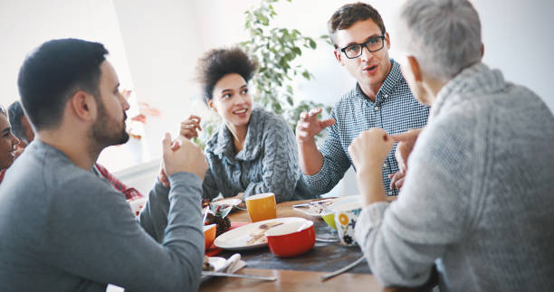 istock Family having breakfast on Christmas morning. 905476336