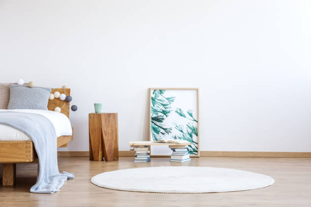 istock Floral poster in bright bedroom 905476804