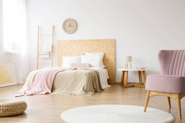 istock White carpet in bright bedroom 905476824