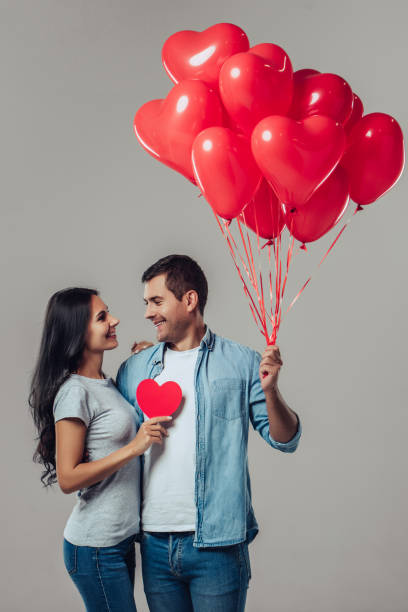 istock Beautiful romantic couple isolated. 905477582