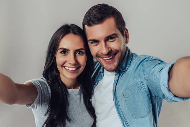 istock Beautiful romantic couple isolated. 905477706