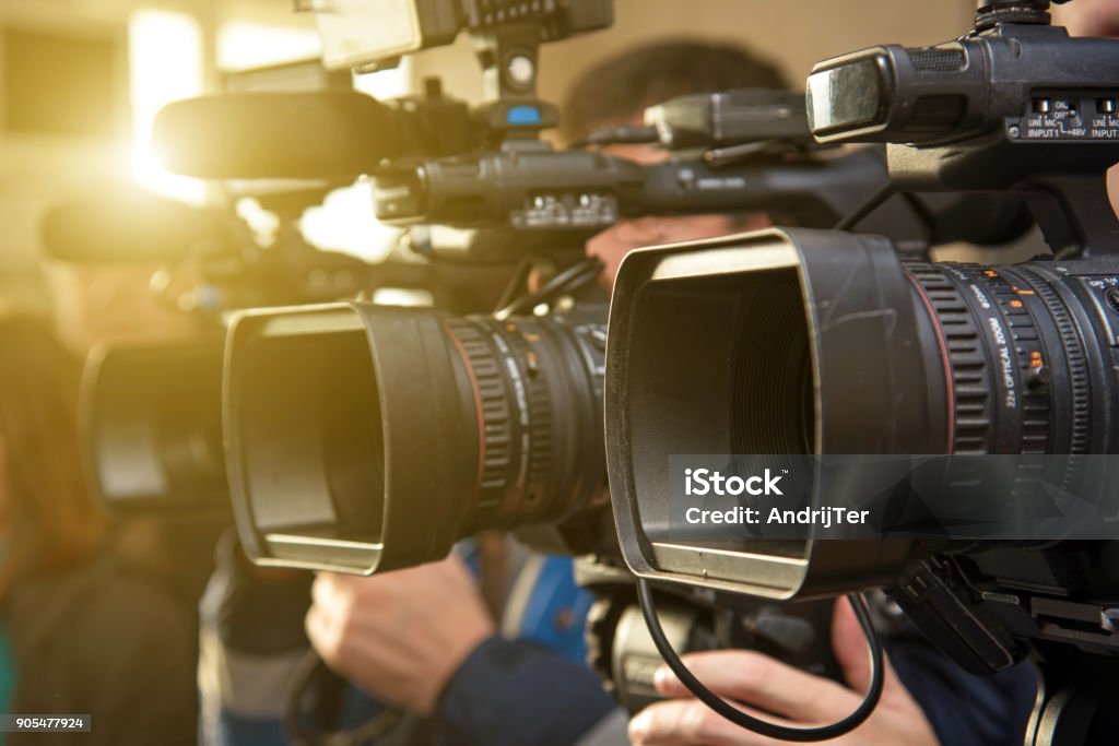 Camcorder lenses when shooting close-ups in the backlight The Media Stock Photo