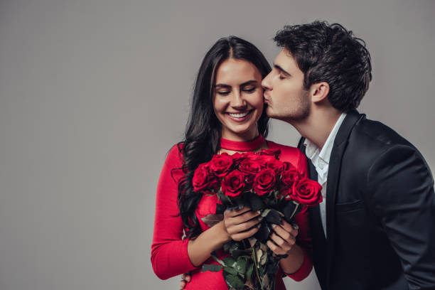 istock Beautiful romantic couple isolated 905480258