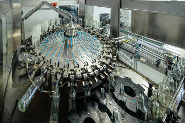 istock The machine for washing glass bottles 905481216