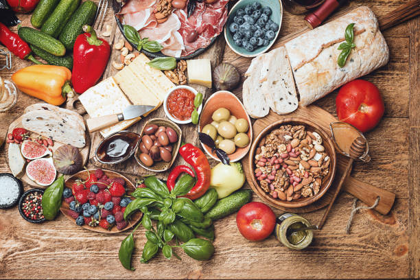 istock Top view table full of food 905481408