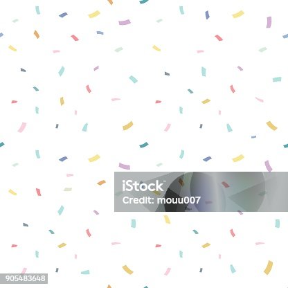 istock Falling confetti with white background, vector illustration 905483648