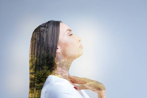 istock Young attractive woman unifying with nature 905483852