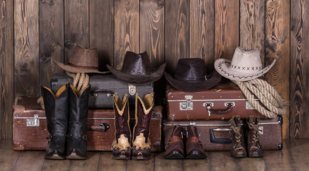 istock cowboy hats on suitcases 905490032