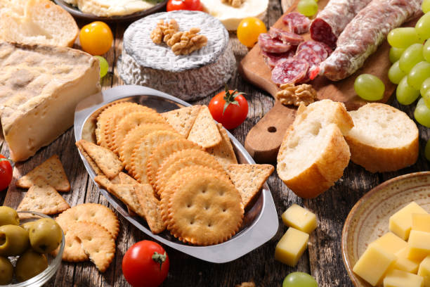 istock selection of cheese,salami and snacks 905492670