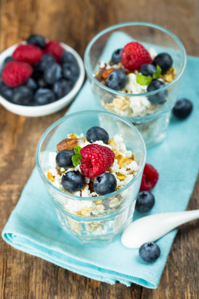 istock Granola and cottage cheese dessert 905493924