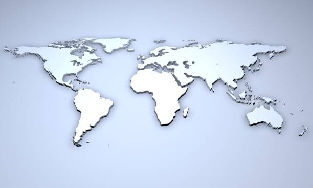 istock Relief of a world map 905493992