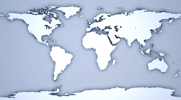 istock Relief of a world map 905494014